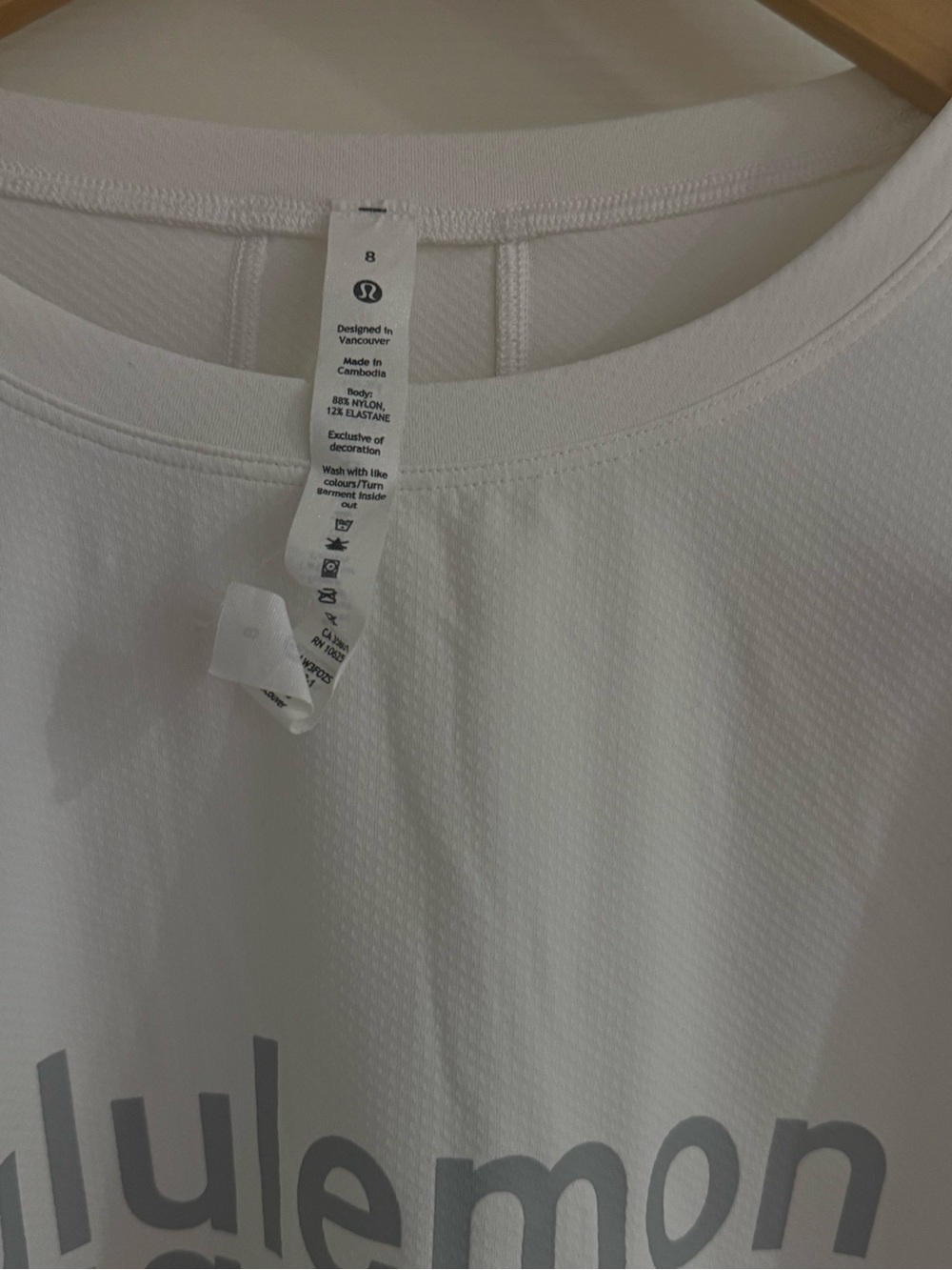 lululemon White Athletic Logo Tee - Picture 4 of 4